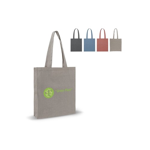 Sac shopping en coton recyclé 38X42X10 cm - 1