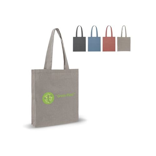 Sac shopping en coton recyclé 38X42X10 cm - 1