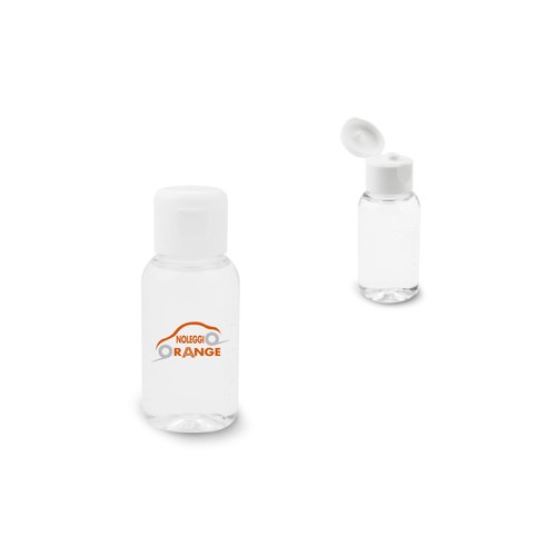 Flacon lotion hydroalcoolique pour les mains personnalisé. Fabrication Europe 50ml