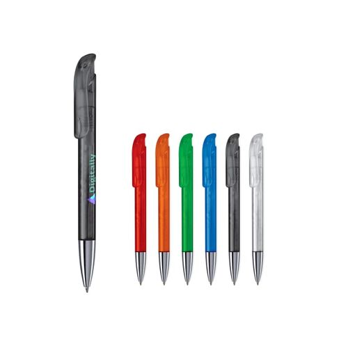 Stylo bille Atlas transparent et pointe métal - 1