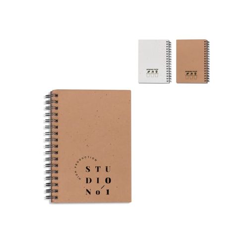 Cahier à spirale en papier semences