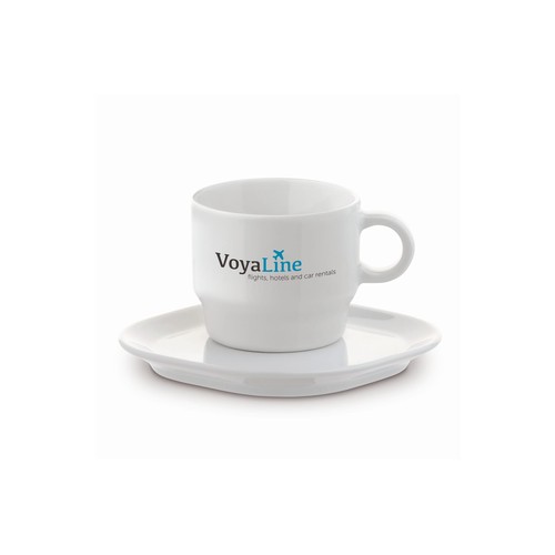 Tasse et soucoupe Satellite 180ml personnalisée