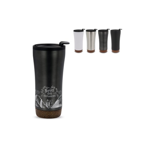 Mug double paroi avec base en liège 480ml personnalisé