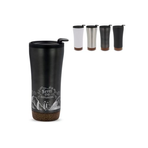 Mug double paroi avec base en liège 480ml - 1