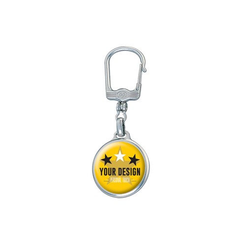 Porte-clés métal rond personnalisé
