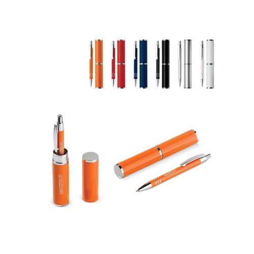 Stylo bille dans étui tube métal - 1