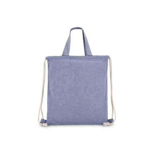 Sac cordelettes en coton recyclé 38x42cm - 3