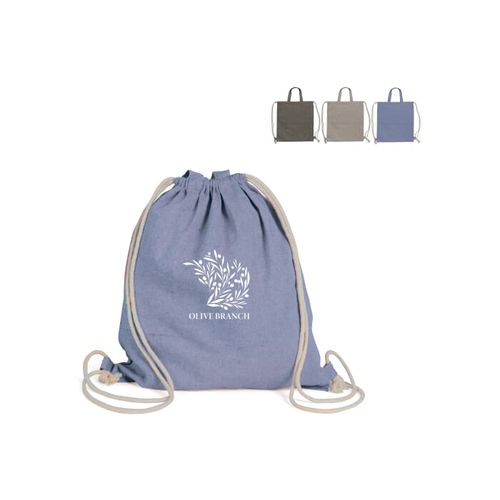 Sac cordelettes en coton recyclé 38x42cm