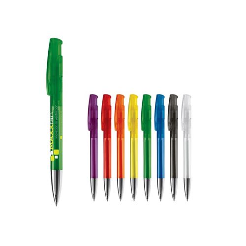 Stylo Avalon Transparent Pointe métal - 1