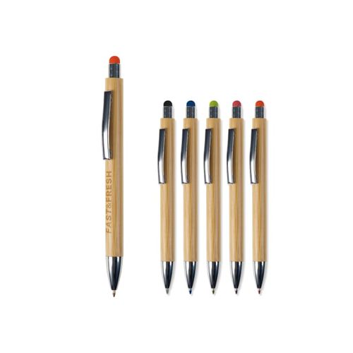 Stylo-stylet New York en bambou - 1