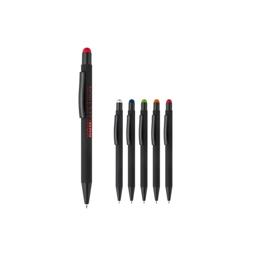 Stylo stylet NEW YORK caoutchouté noir personnalisé