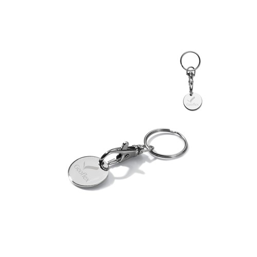 Porte-clés jeton de caddie personnalisé