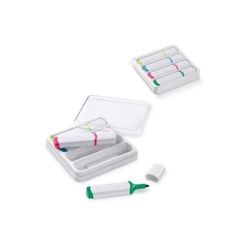 Set de surligneurs de 4 pces personnalisé