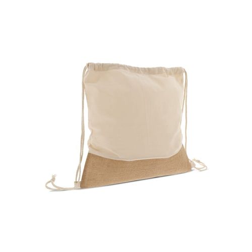Sac à cordon Jute avec cordons en coton 38x41cm - 2