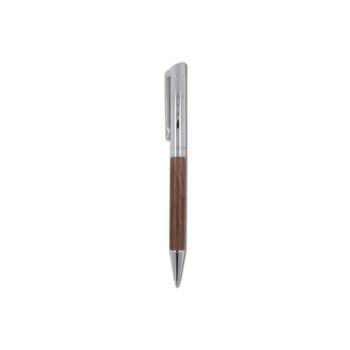 Ensemble stylo à bille et roller en métal bois de noyer dans une boîte cadeau - 5