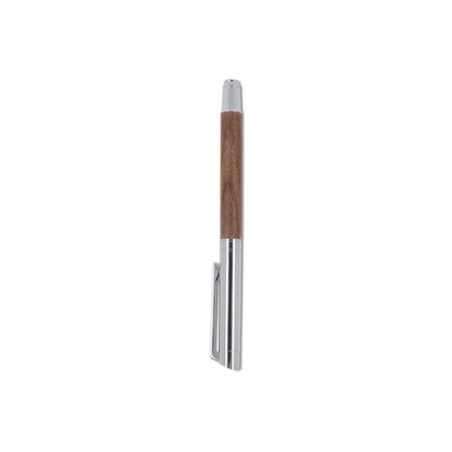 Ensemble stylo à bille et roller en métal bois de noyer dans une boîte cadeau - 3