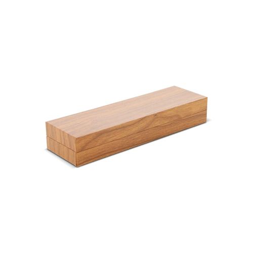Ensemble stylo à bille et roller en métal bois de noyer dans une boîte cadeau - 6
