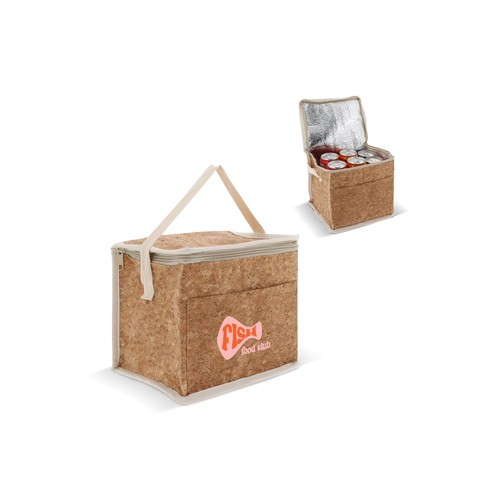 Sac isotherme liège carré 22x18x18cm personnalisé