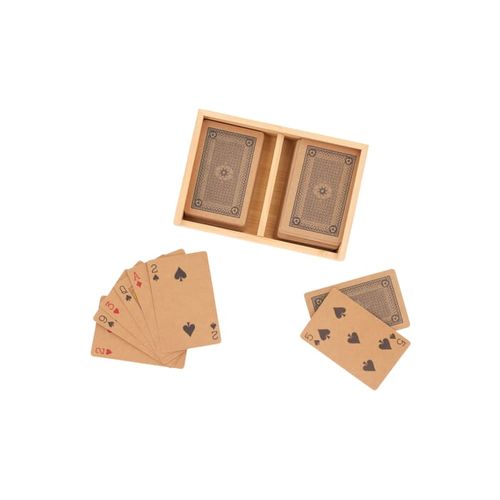 Jeu de cartes à jouer dans une boîte en bambou - 5