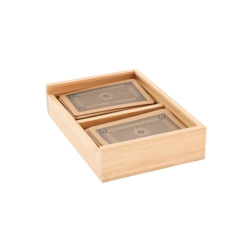 Jeu de cartes à jouer dans une boîte en bambou - 3