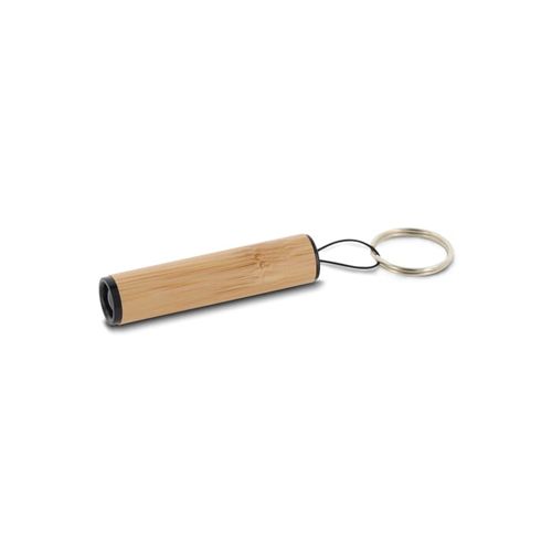 Porte-clés lampe de poche en bambou - 2