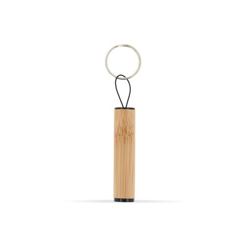 Porte-clés lampe de poche en bambou - 3
