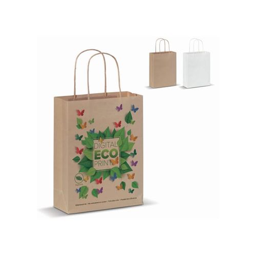 Sac papier anses torsadées 90g/m² 18x8x22cm