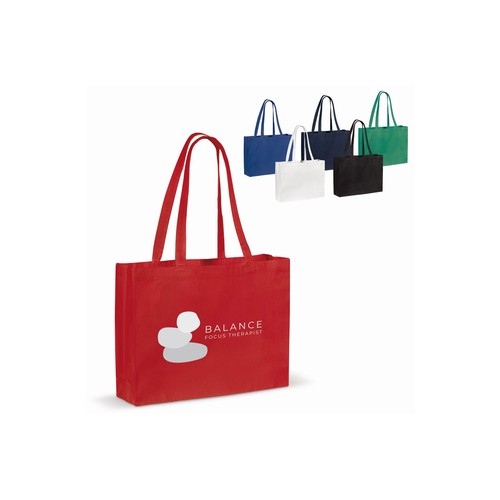 Recycled cotton bag with gusset 140g/m² 49x14x37cm - 1