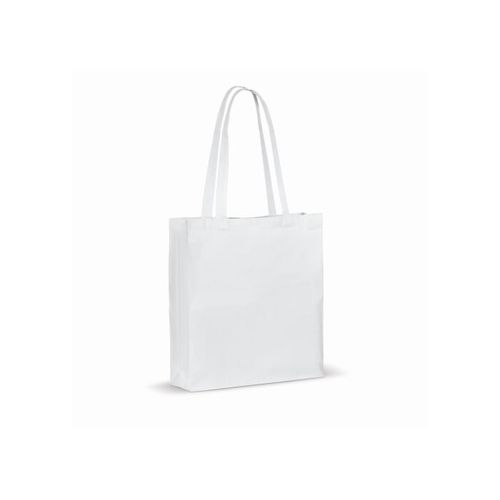 Sac en coton recyclé avec soufflet 140g/m² 38x10x42cm - 2