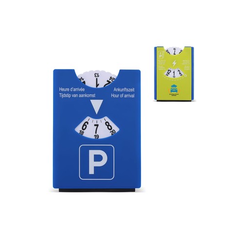 Disque de stationnement grattoir personnalisé de glace bleu - vert