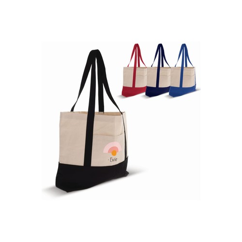 Sac de plage personnalisé toile de coton OEKO-TEX® 280g/m² 42x10x30cm