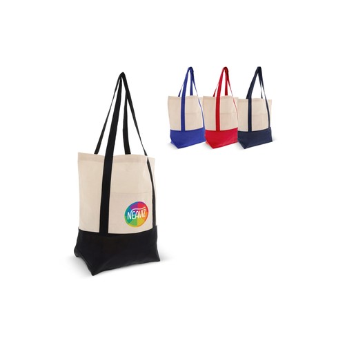 Sac à provisions en coton OEKO-TEX® 140g/m² 40x10x35cm - 1