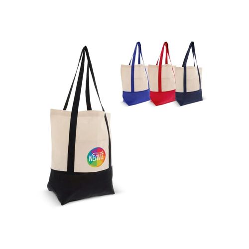 Sac à provisions en coton OEKO-TEX® 140g/m² 40x10x35cm - 1