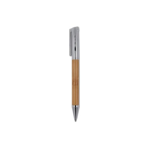 Ensemble stylo à bille et roller en métal bambou dans une boîte cadeau