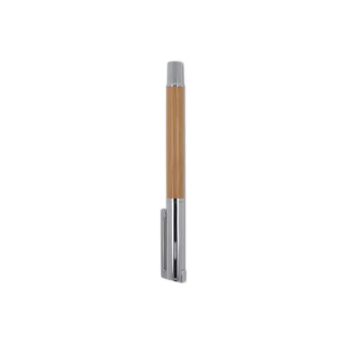 Ensemble stylo à bille et roller en métal bambou dans une boîte cadeau