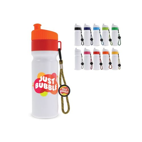 Bidon de sport avec bord et cordon 750ml - 1