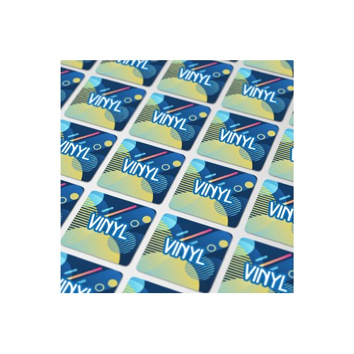Vinyl Sticker Carré 13x13mm personnalisé
