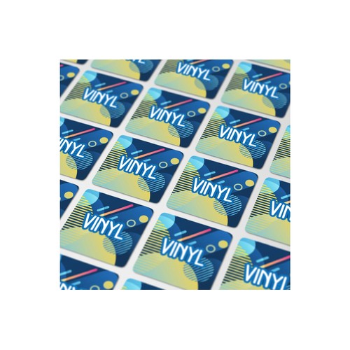 Vinyl Sticker Carré Personnalisé 15x15mm