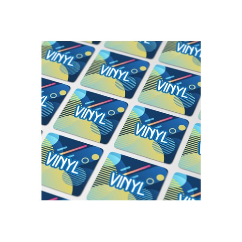 Vinyl Sticker Carré Personnalisé 40x40mm