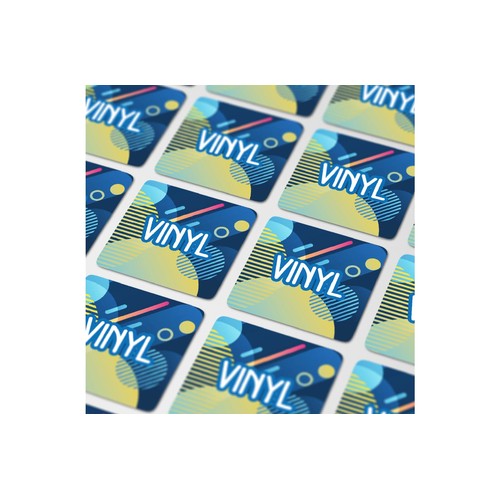 Vinyl Sticker Carré 50x50mm Personnalisé
