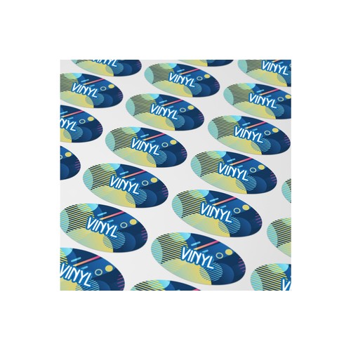 Vinyl Sticker Ovale 20x10mm personnalisé