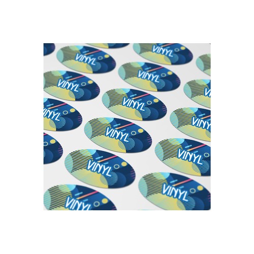 Vinyl Sticker Ovale 40x20mm - 1