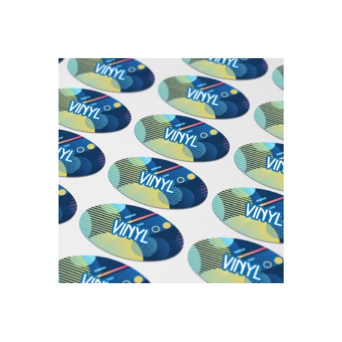 Vinyl Sticker Ovale 60x35mm Personnalisé