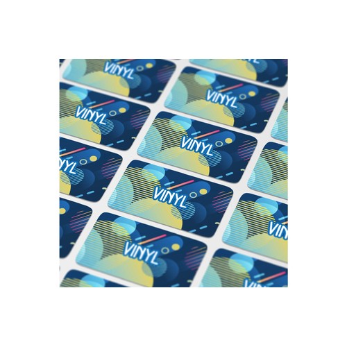 Vinyl Sticker Rectangle 100x30mm personnalisé