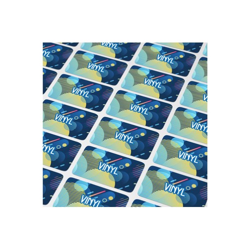 Vinyl Sticker Rectangle 20x10mm Personnalisé