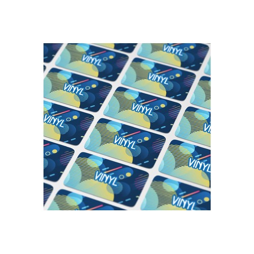 Vinyl Sticker Rectangle 50x20mm Personnalisé