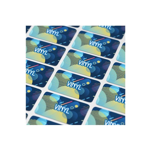Vinyl Sticker Rectangle 80x25mm Personnalisé
