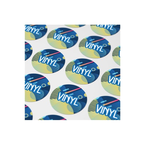 Vinyl Sticker Rond Ø 17 mm Personnalisé