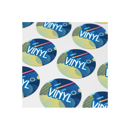 Vinyl Sticker Rond Ø 45 mm personnalisé
