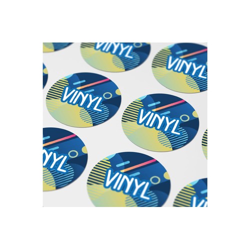 Vinyl Sticker Rond Ø 50 mm Personnalisé